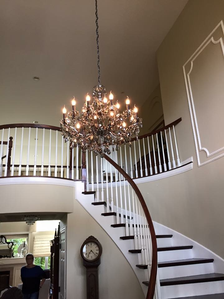 Chandelier Entry way