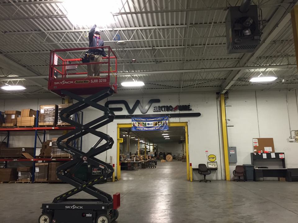 commercial light install